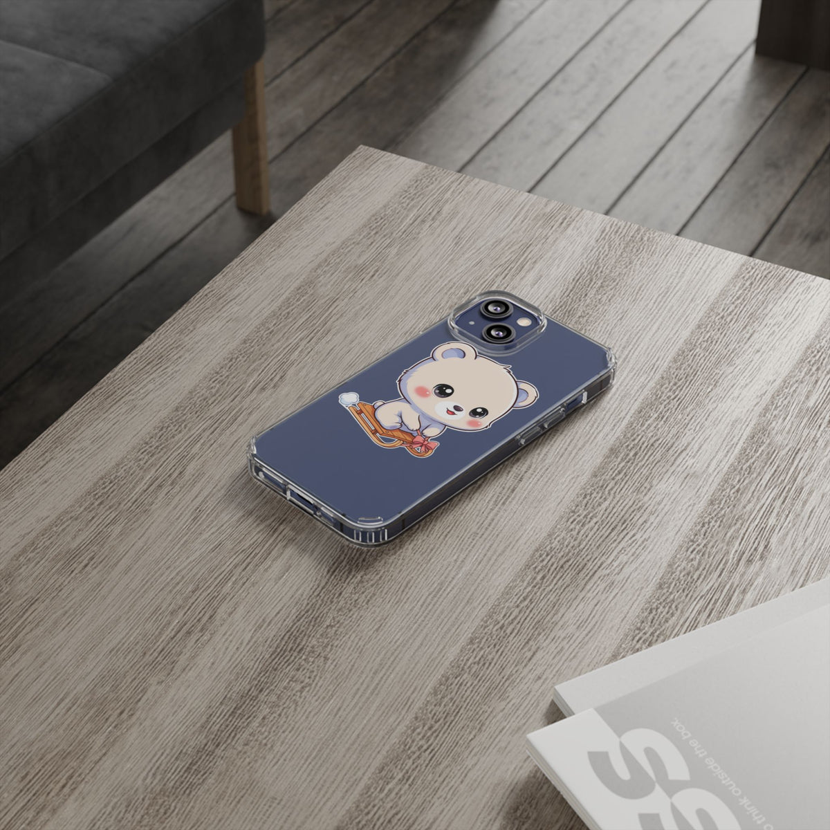 Kawaii Polar Bear Phone Case, Cute Winter Gift