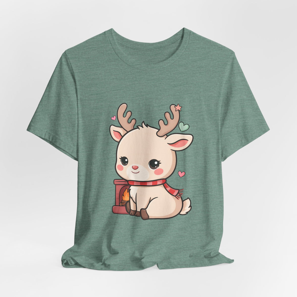 Kawaii Reindeer T-Shirt for Cozy Christmas Fans