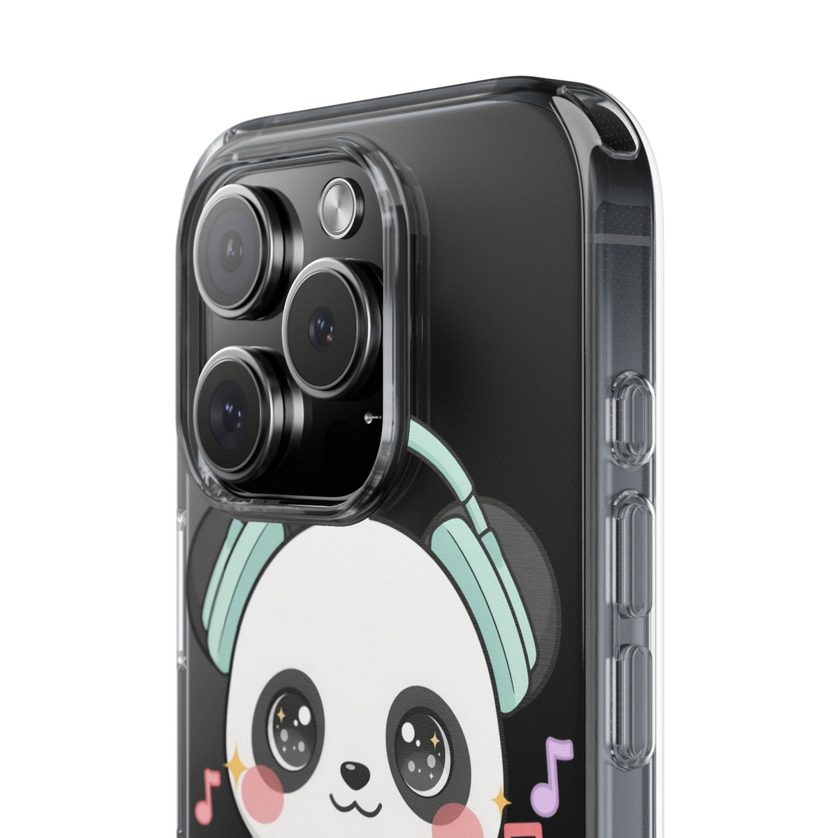 Kawaii Panda Phone Case with Headphones