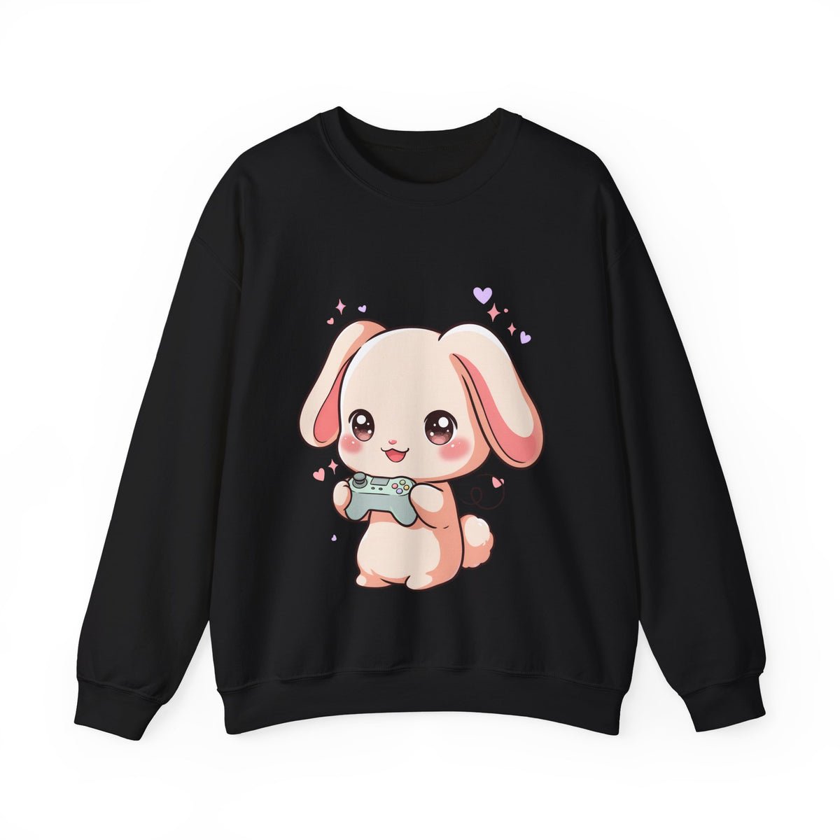 Kawaii Gamer Bunny Sweatshirt for Cozy Gaming Days