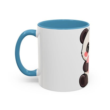 Kawaii Panda Heart Accent Coffee Mug