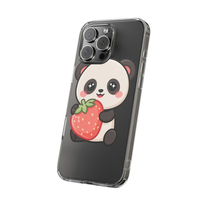Kawaii Panda Phone Case, Sweet Strawberry Gift