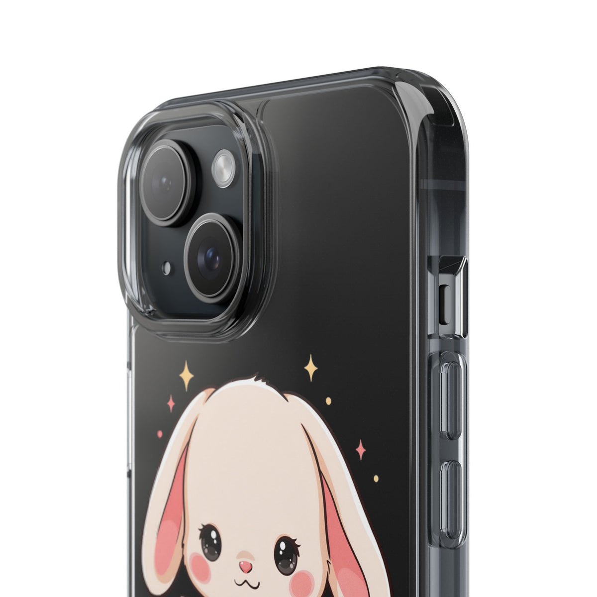 Kawaii Reading Bunny Clear Impact-Resistant Case
