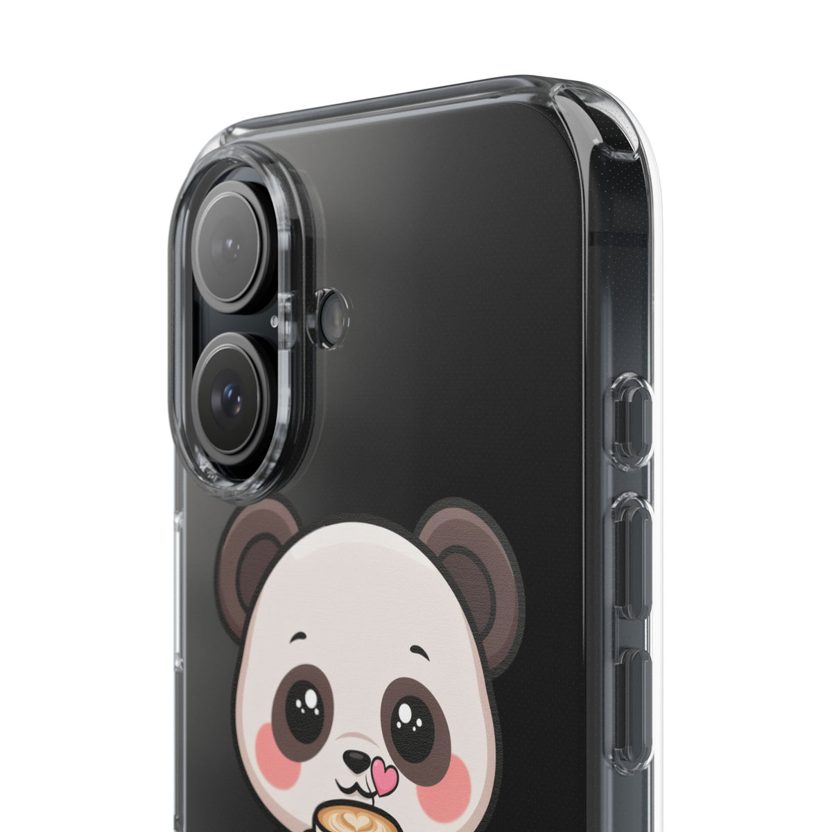 Kawaii Panda Latte Clear Impact-Resistant Case