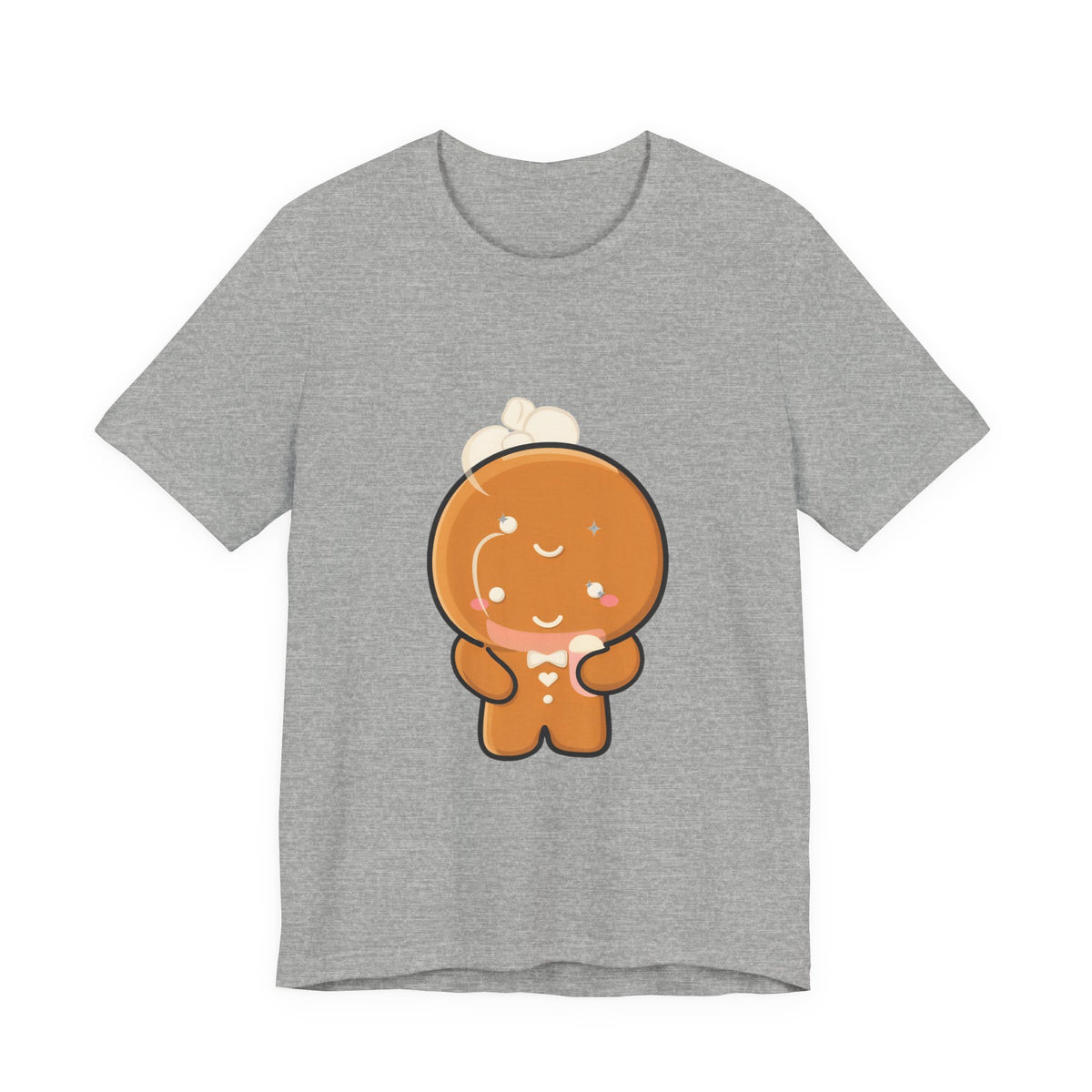 Kawaii Gingerbread Man T-Shirt for Cozy Cocoa Fans