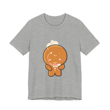 Kawaii Gingerbread Man T-Shirt for Cozy Cocoa Fans