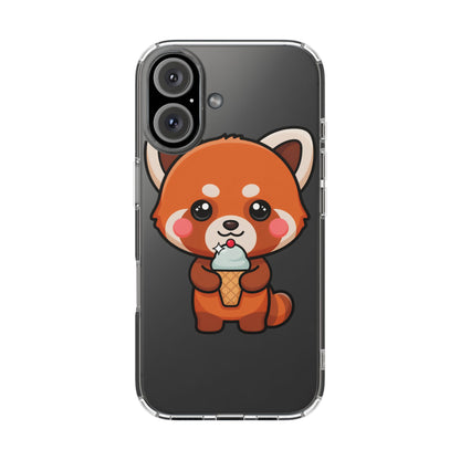 Kawaii Red Panda Phone Case with Ice Cream