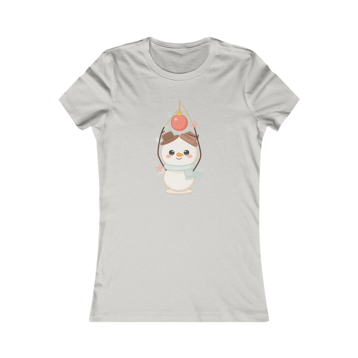 Kawaii Christmas Snowman Women's Favorite Tee