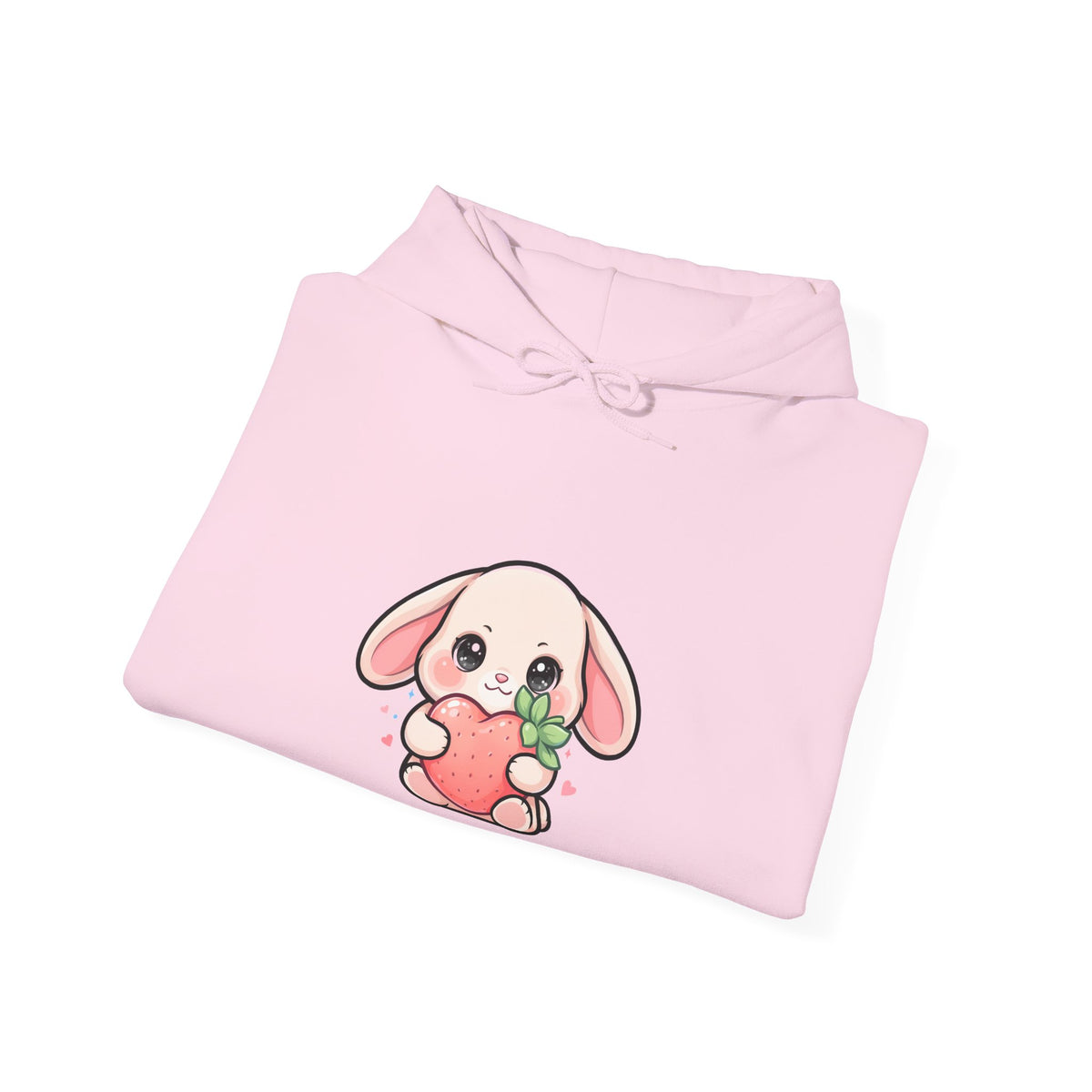 Kawaii Bunny Strawberry Hoodie, Cute Unisex Sweatshirt