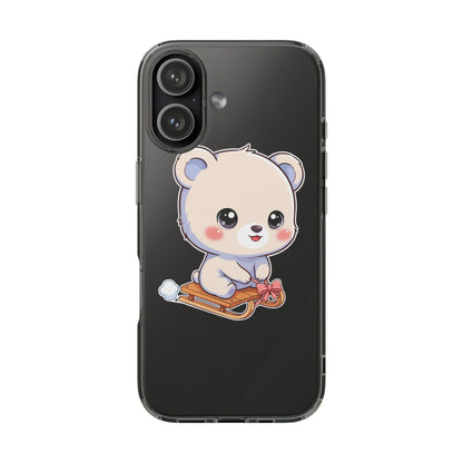 Kawaii Polar Bear Phone Case, Cute Winter Gift