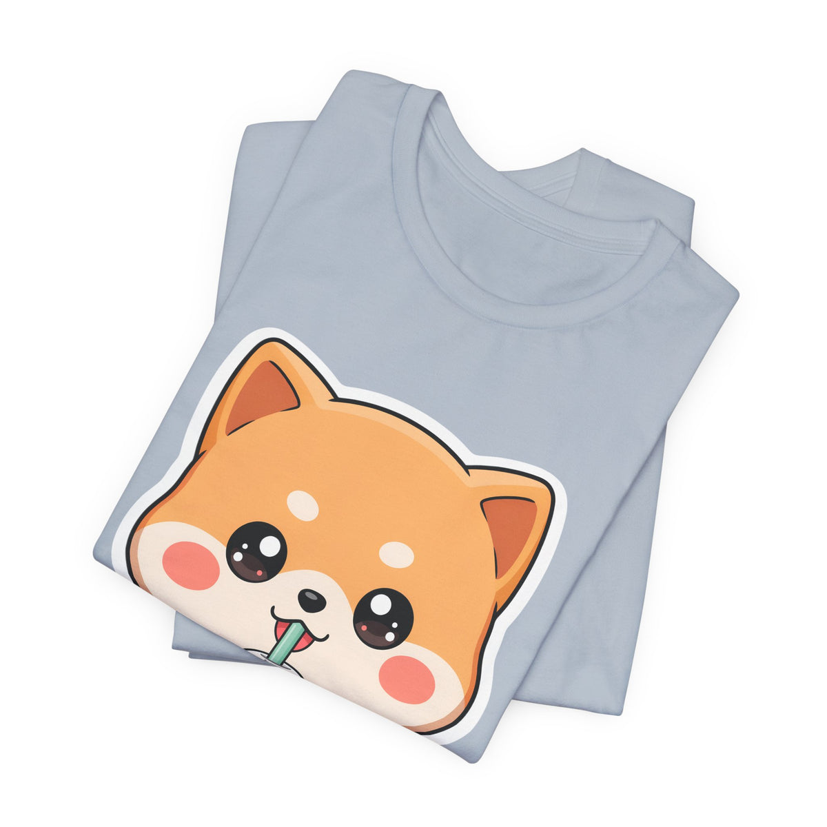 Kawaii Shiba Bubble Tea T-Shirt for Boba Lovers