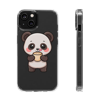 Kawaii Panda Latte Clear Impact-Resistant Case