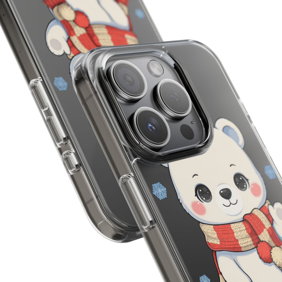 Kawaii Polar Bear Phone Case – Cozy Christmas Cub