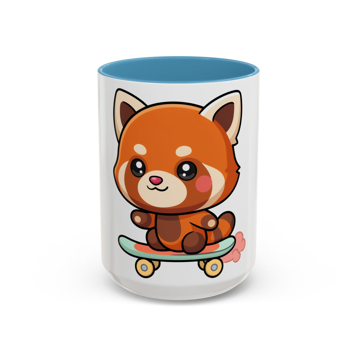 Red Panda Skateboard Mug – Kawaii Accent Coffee Mug