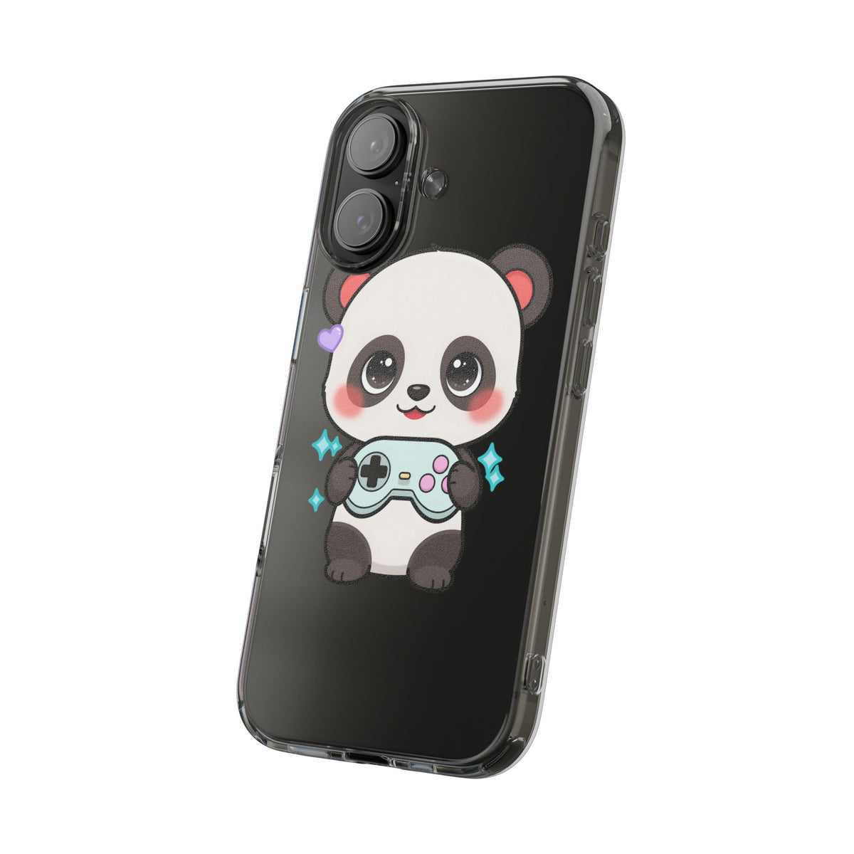 Gamer Panda Clear Impact-Resistant Phone Case