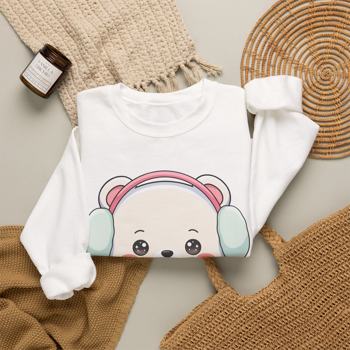 Kawaii Polar Bear Sweatshirt for Cozy Winter Days