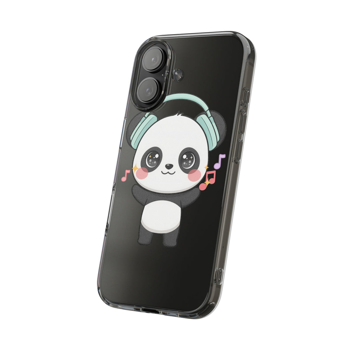 Kawaii Panda Phone Case with Headphones