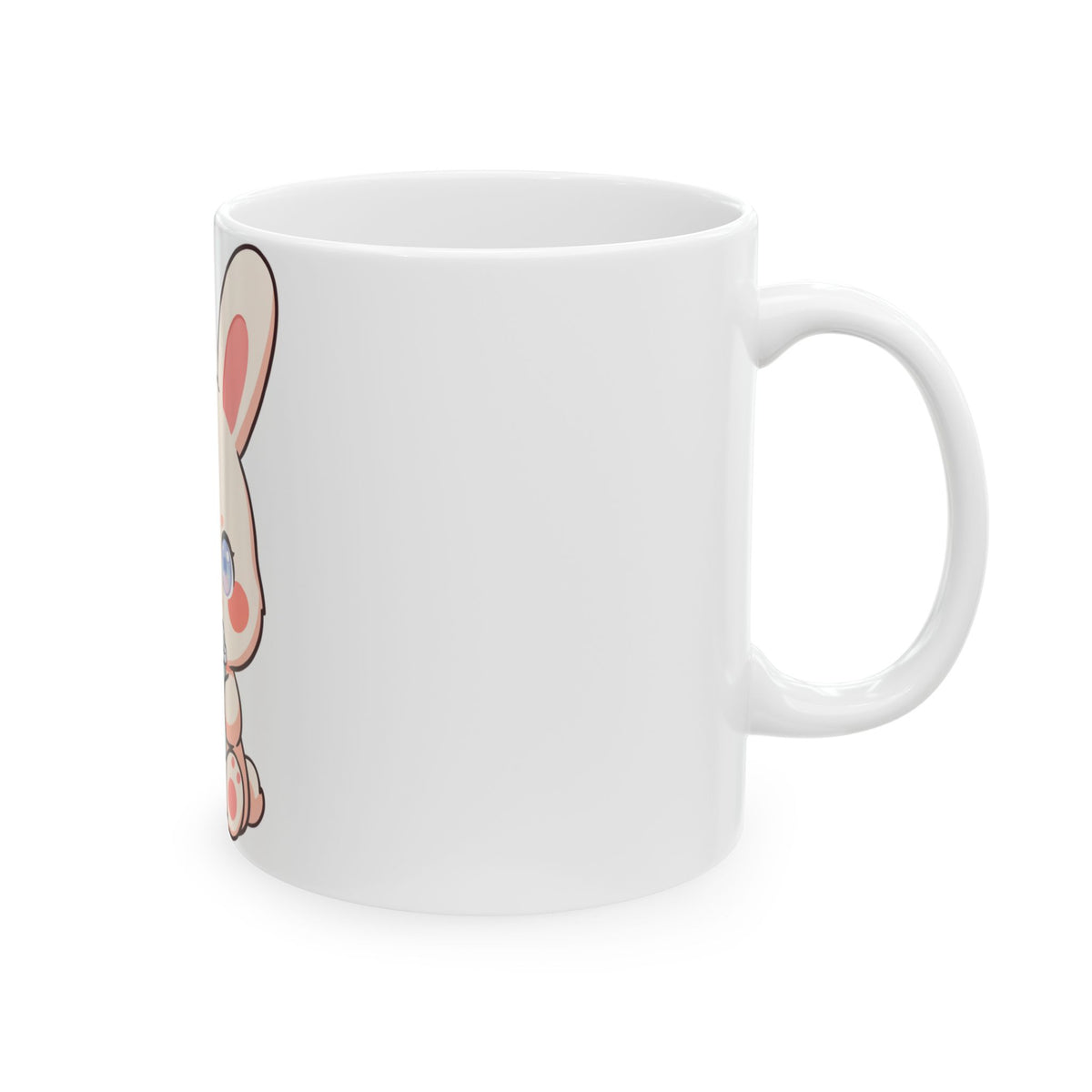 Kawaii Bunny Mug – Cute Latte Sipping Rabbit Ceramic Cup