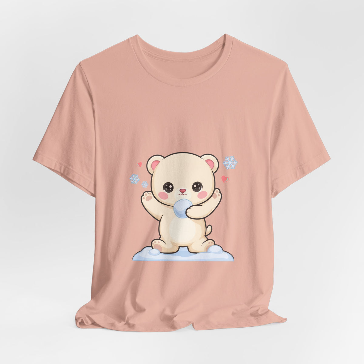 Kawaii Polar Bear Tee, Cute Snow Day Unisex Shirt
