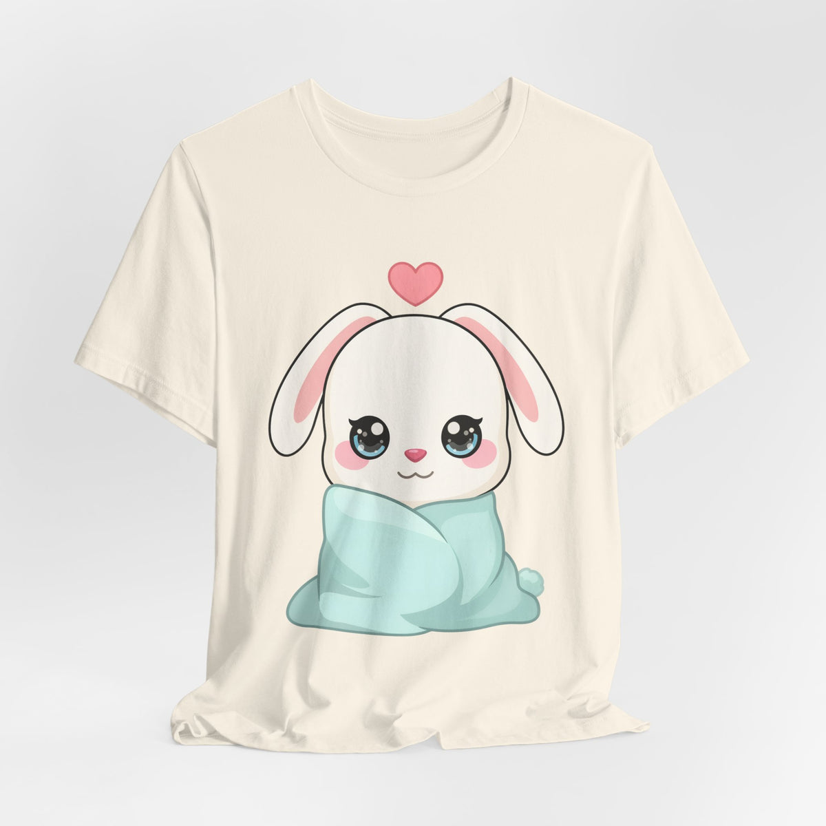 Cozy Bunny T-Shirt, Kawaii Blanket Bunny Tee
