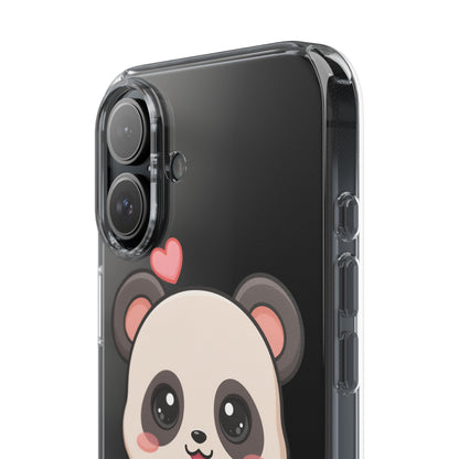 Kawaii Panda Sushi Phone Case, Clear Impact-Resistant Case