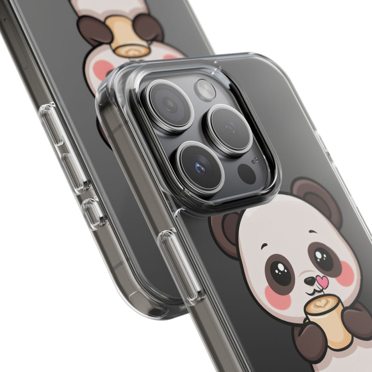 Kawaii Panda Latte Clear Impact-Resistant Case