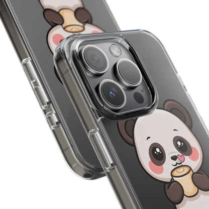 Kawaii Panda Latte Clear Impact-Resistant Case
