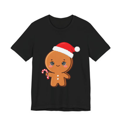 Gingerbread Man Christmas T-Shirt, Cute Kawaii Holiday Tee