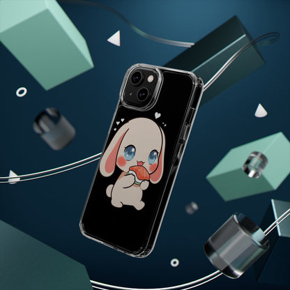 Kawaii Bunny Sushi Phone Case, Clear Impact-Resistant