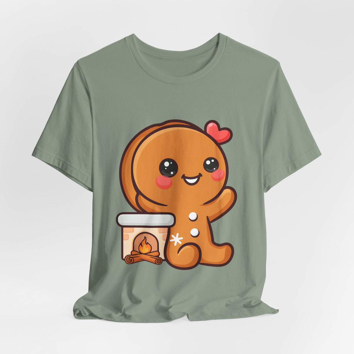 Christmas Gingerbread Man T-Shirt, Cozy Kawaii Holiday Tee