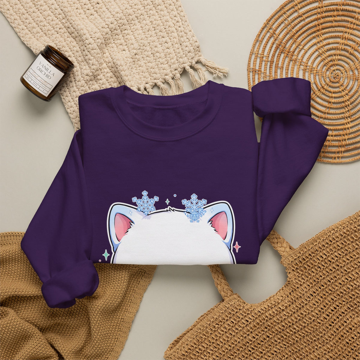 Kawaii Arctic Fox Sweatshirt for Cute Winter Animal Lovers