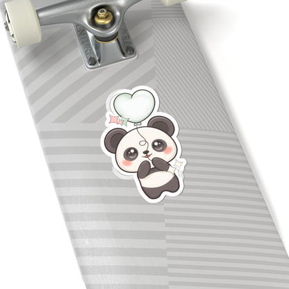 Kawaii Panda Sticker with Balloon for Cute Decor