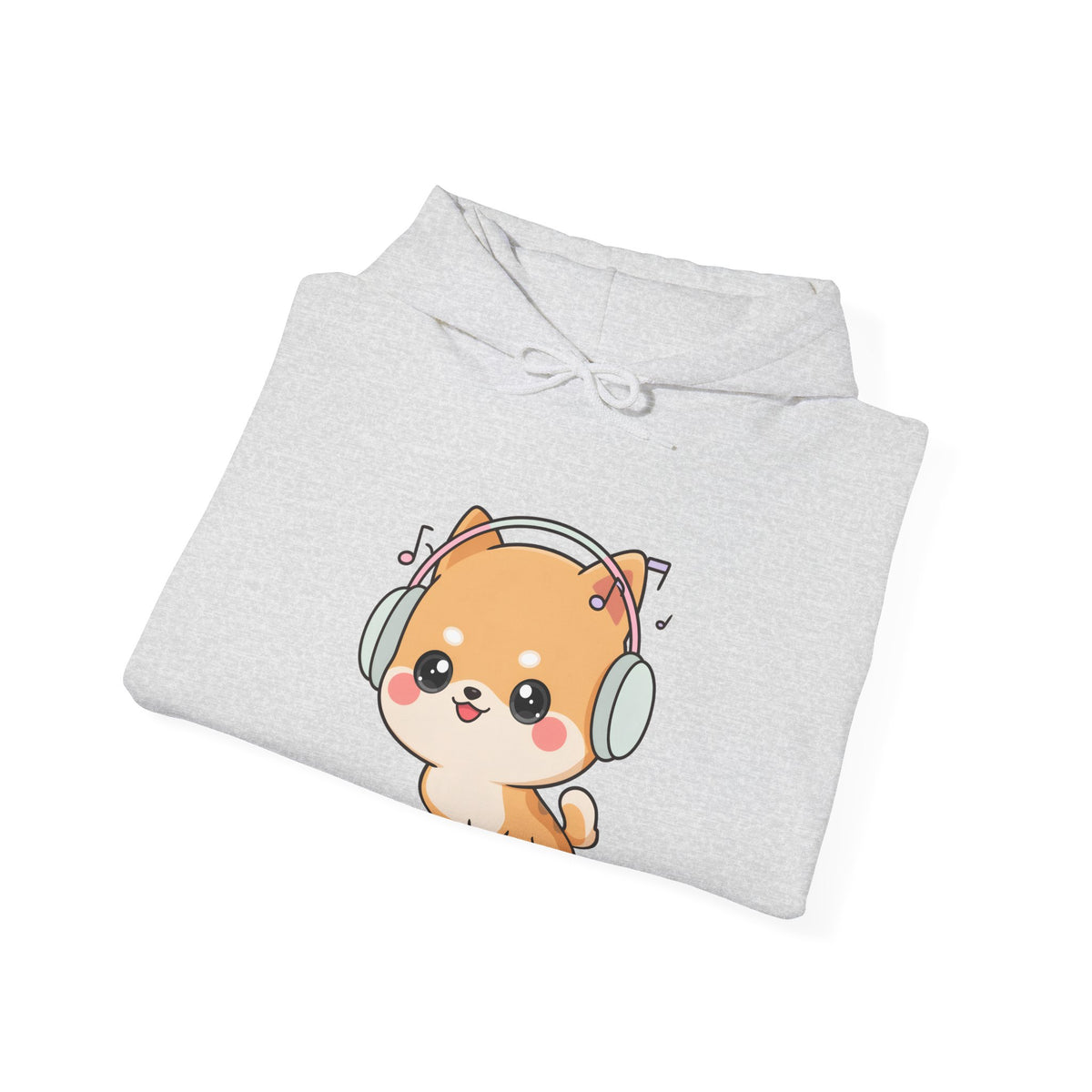 Kawaii Shiba Inu Hoodie for Cozy Music Lovers