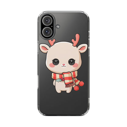 Christmas Reindeer Phone Case, Cute Kawaii Holiday Gift
