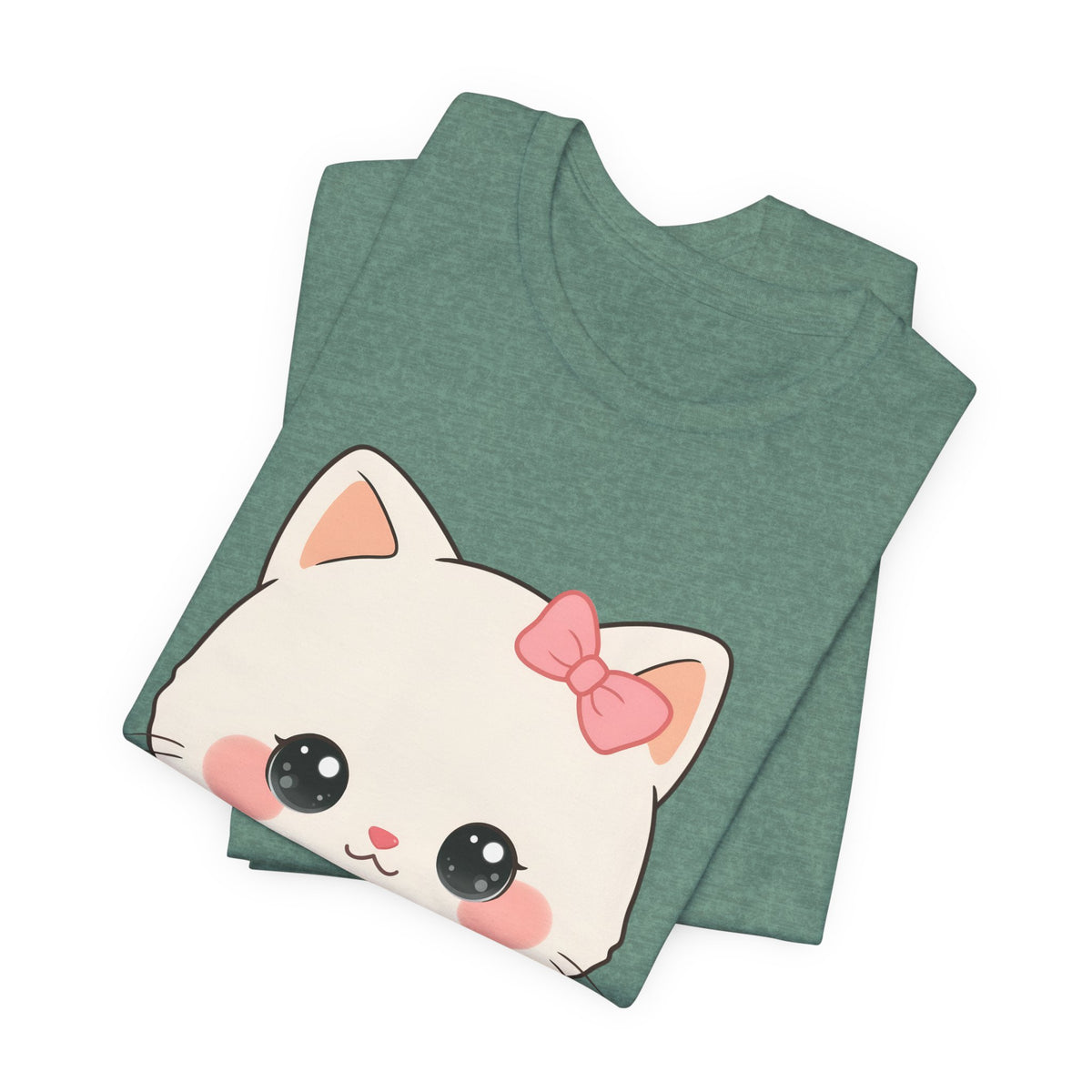 Kawaii Cat T-Shirt, Cozy Blanket Kitty for Cat Lovers