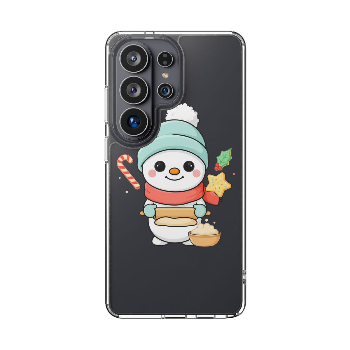 Christmas Snowman Phone Case, Cute Cookie Baker