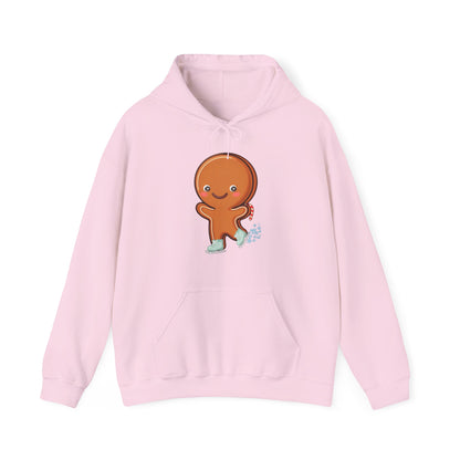 Kawaii Gingerbread Skating Hoodie for Cozy Winter Cheer