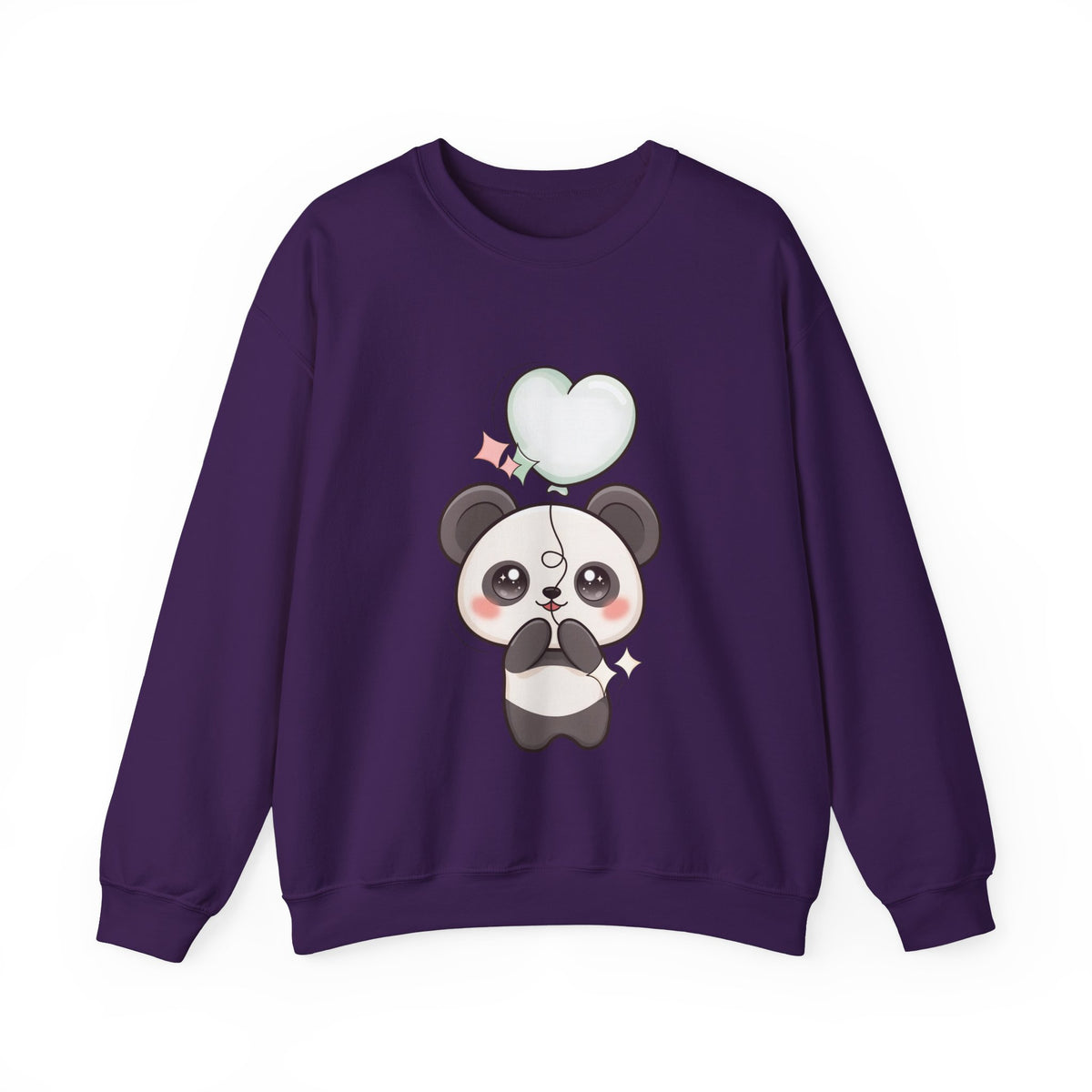 Kawaii Panda Sweatshirt with Heart Balloon