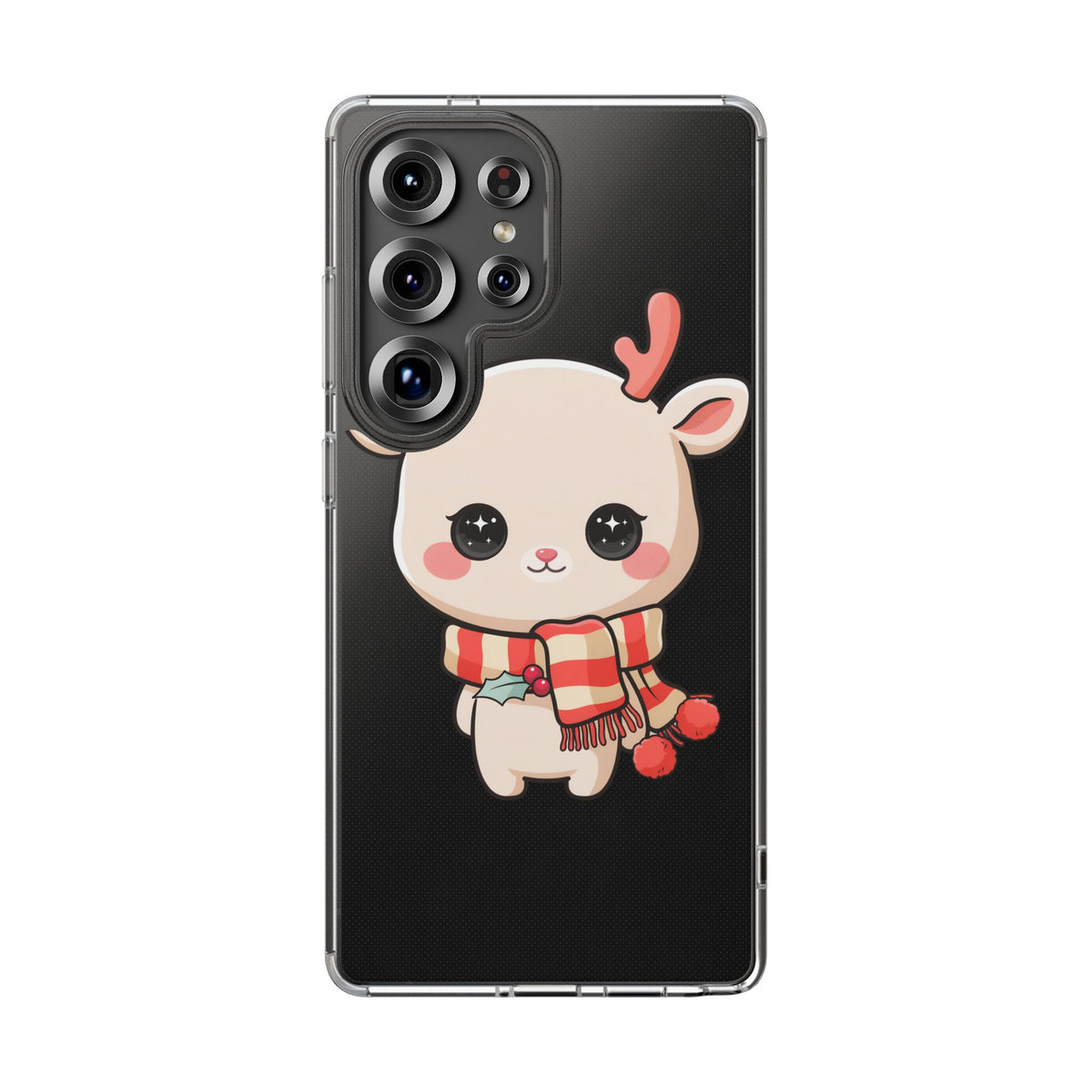 Christmas Reindeer Phone Case, Cute Kawaii Holiday Gift