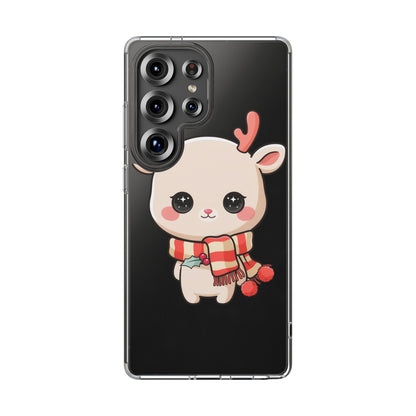 Christmas Reindeer Phone Case, Cute Kawaii Holiday Gift