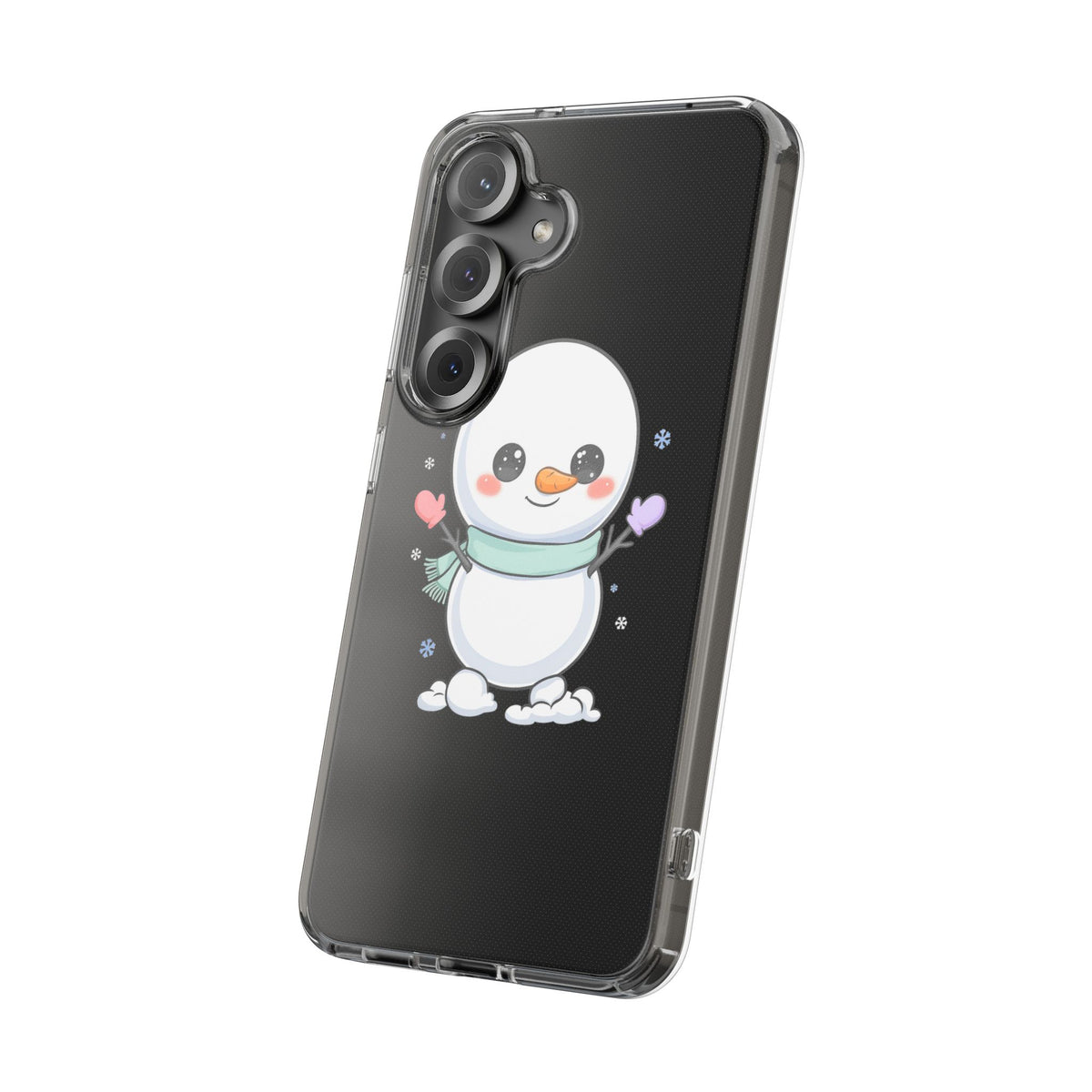 Kawaii Snowman Clear Impact-Resistant Case
