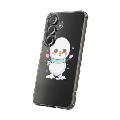 Kawaii Snowman Clear Impact-Resistant Case