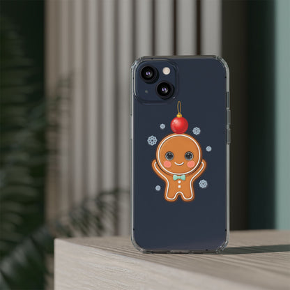 Christmas Gingerbread Phone Case, Cute Kawaii Holiday Gift