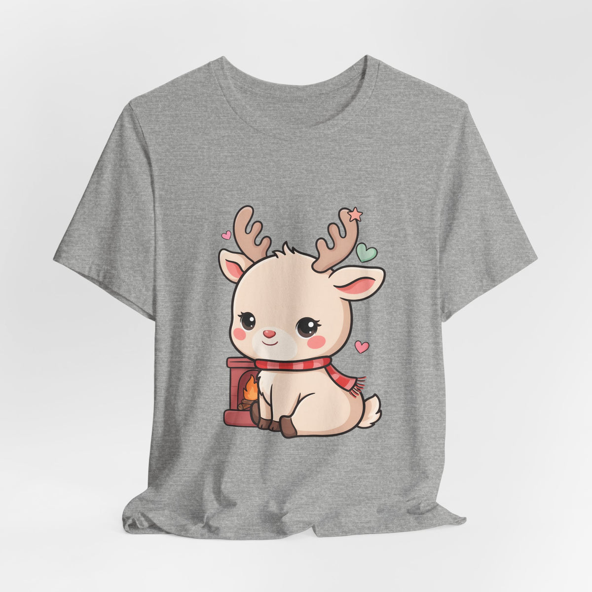 Kawaii Reindeer T-Shirt for Cozy Christmas Fans
