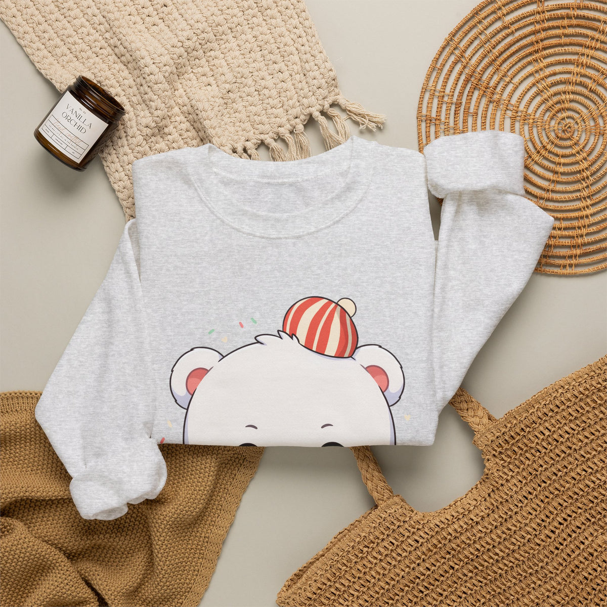 Christmas Cookie Bear Sweatshirt, Cute Holiday Baker Gift