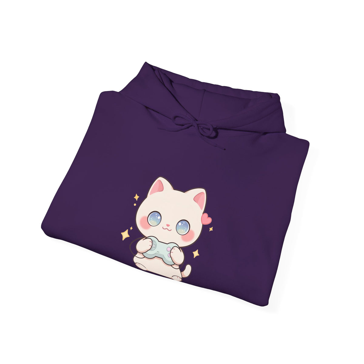 Kawaii Gamer Cat Hoodie for Cozy Gaming Nights