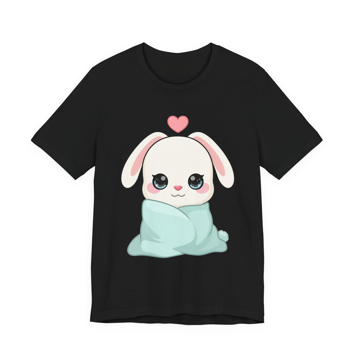 Cozy Bunny T-Shirt, Kawaii Blanket Bunny Tee