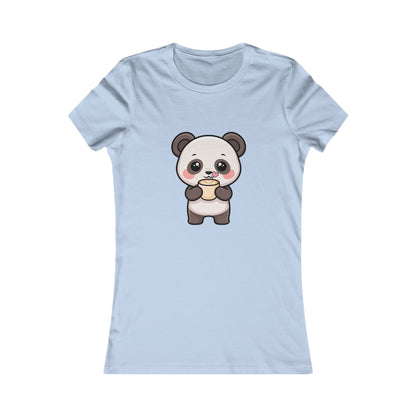 Kawaii Panda Latte T-Shirt for Coffee Lovers