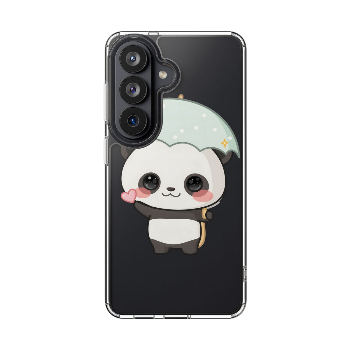 Kawaii Panda Clear Impact-Resistant Phone Case