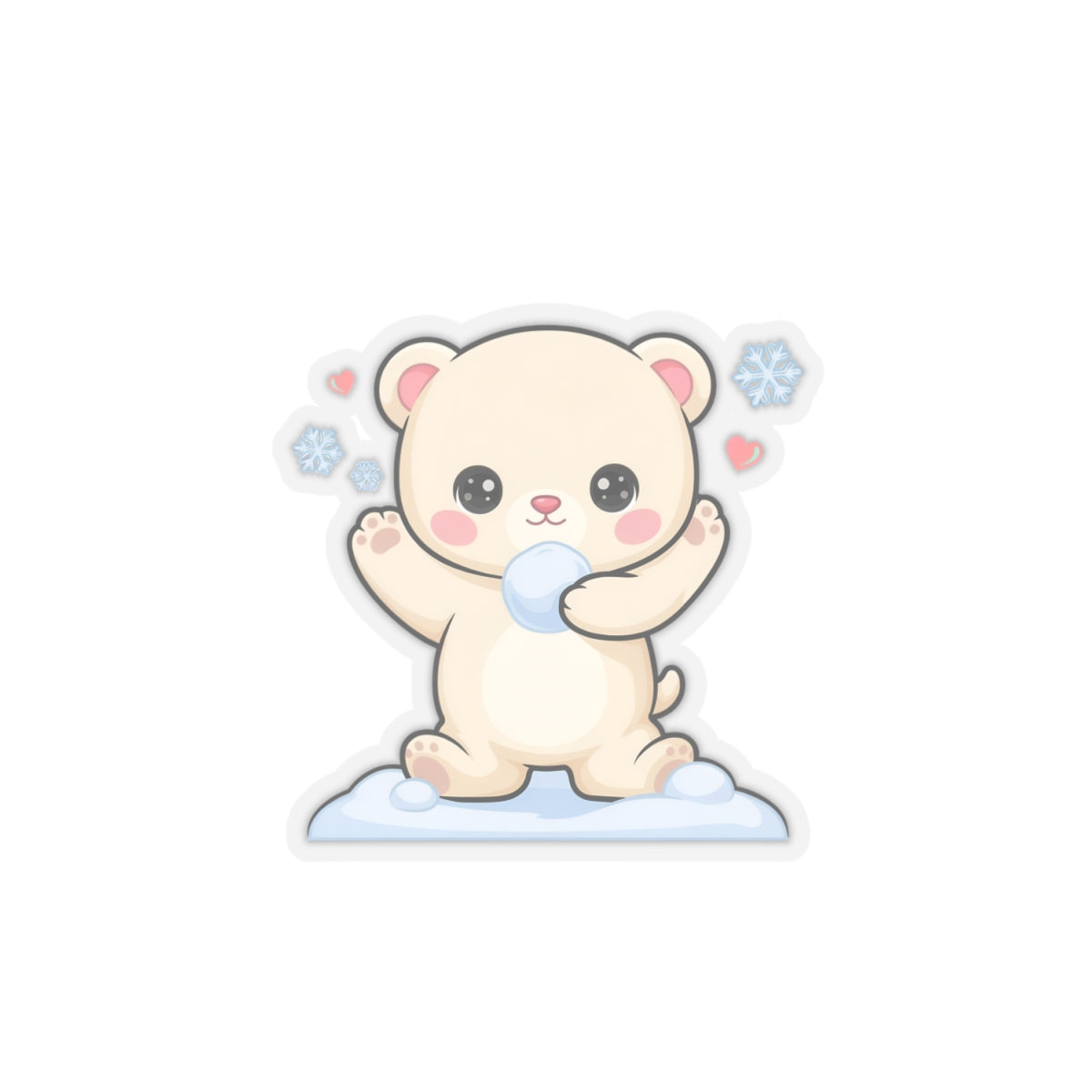 Kawaii Polar Bear Sticker for Laptops and Journals
